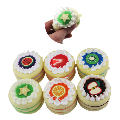 

Gotoamei 6Pcs Soft Colourful Ice Cream Fruit Cake Scented Slow Rising Toys