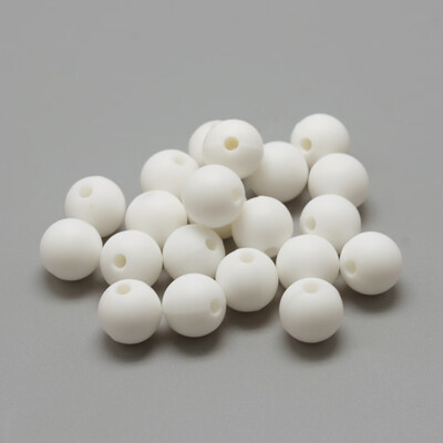 

Food Grade Environmental Silicone Beads Chewing Beads For Teethers DIY Nursing Necklaces Making Round White 1415mm Hole 2m