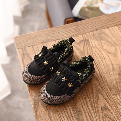 

Autumn Baby Girl Anti-Slip Casual Flats Walking Shoes Star Design Sneakers Soft Soled First Walkers
