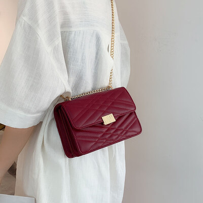 

French small bag female 2019 new wave summer fashion temperament Messenger bag wild chain single shoulder small square bag