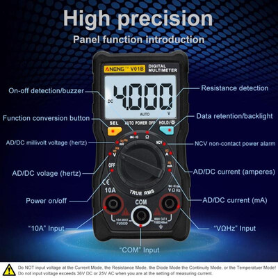 

ANENG Digital Multimeter Backlight ACDC Ammeter Voltmeter Ohm Tester Meter