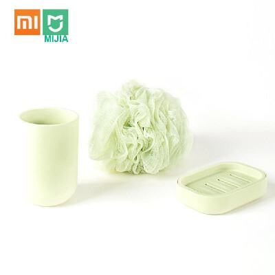 

Xiaomi Mijia Likesome Wash Set 3 in 1 Kit Mesh Bath Sponge Soap Box Tooth Brush Mouthwash Brushing Cup Home Washroom Travel