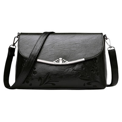 

Simple Women Pure Casual Messenger Handbags Flap PU Leather Shoulder Clutch