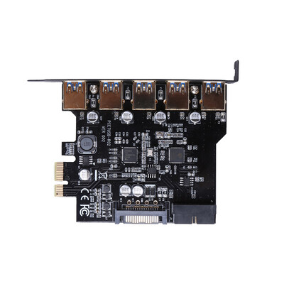 

PCI-E to USB 30 19-Pin 5 Port PCI Express Expansion Card SATA 15PIN connec