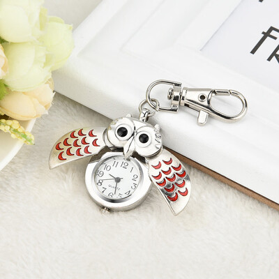 

High Quality 2018 Hot Sale Fashion Owl Retro Watch Key Buckle Watch Necklace Pendant Watch Jewelry Quartz Watch Gift