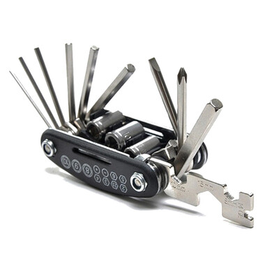 

Mountain bike multi-function combination tool Hexagon 16-in-1 folding repair tool repair tools outdoor riding repair tools