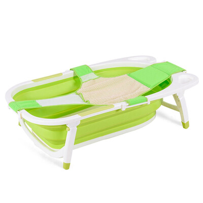 

Baby Folding Collapsible Portable Bathtub w Block-Green
