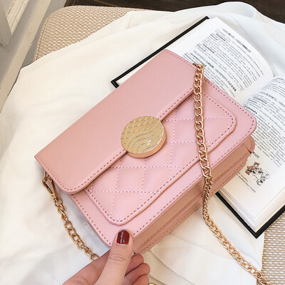 

The woman 2019 new Korean version retro fashion is simple on the new small bag tide chain oblique satchel