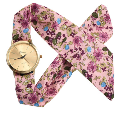 

Joker printed cloth with ladies watch casual simple watch spot