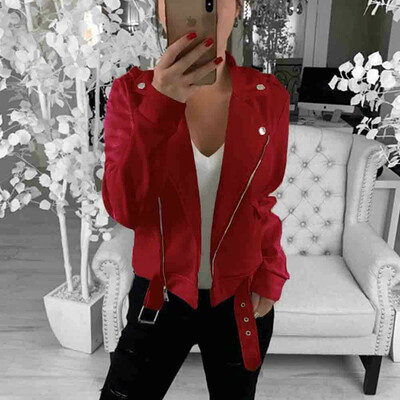 

Womens Ladies Windbreak Jacket Flight Coat Zip Up Biker Casual Tops Clothes
