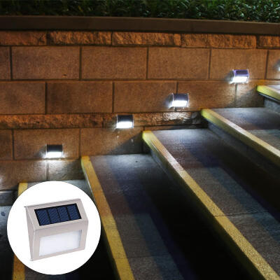 

LED Solar Powered Wall Lamp Energy Saving LED Outdoor Garden Pathway Street Stairs Waterproof Security Light