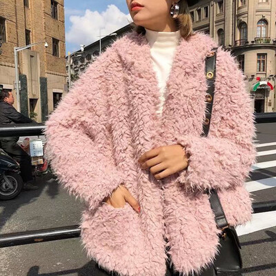 

Roseonmyhand Womens Winter Fluffy Coat Fleece Fur Jacket Outerwear Hoodies Wrap