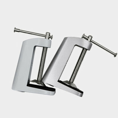 

White Silver Adjustable Table Lamp Lights Holder Stand Desk Swivel Arm Clamp Clip Lock