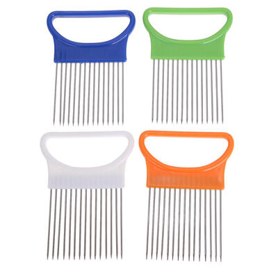

Onion Holder For Slicing Vegetable Slicer Stainless Steel Kitchen Gadget