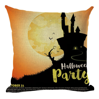 

Halloween Multi Designs Decorative Throw Pillow Cover Flax Square Pillow Case Witch for Home Bar Halloween Hot Selling Supplies