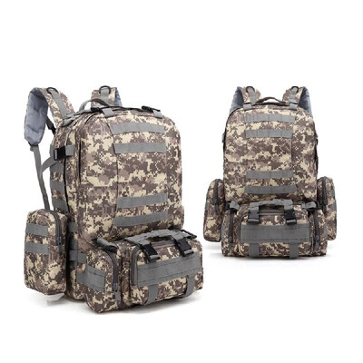 

60L Outdoor Multifunction Military Tactical Backpack with MOLLE Webbings Rucksack Sports Camping Travel Hiking Bag