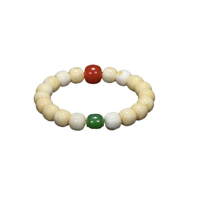 

WAN YAN SHAO HUA South Red Jasper Collection Russian White Wax Handcuffs 15593