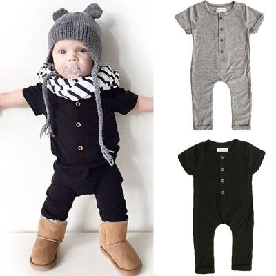 

Cotton Newborn Baby Boy Girl Clothes Long Romper Bodysuit One Pieces Outfits