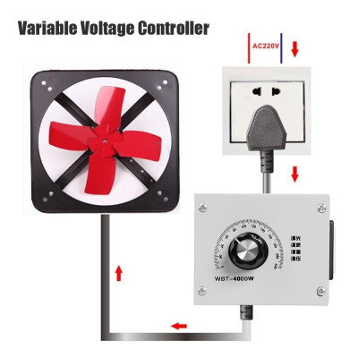 

220V 4000W Variable Voltage Controller Fan Speed Motor Temperature Dimmer