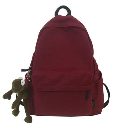 

Ins ugly cute female Korean high school university birthday department simple campus antique backpack bag pendant