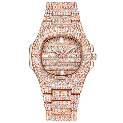 

Luxury Women Watches Full Shining Rhinestone Dial Ladies Quartz Wristwatch Romantic Alloy Strap Clock Zegarki Damskie50