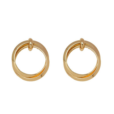 

Round Geometric Drop Earrings For Women Vintage Gold Color Dangle Za Earring Boho 2019 Female Fashion Jewelry