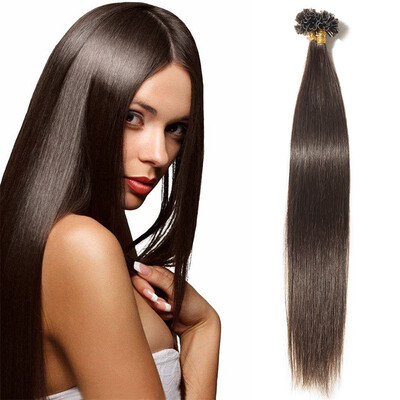 

Fusion Hair Extensions Invisible NailU Tip Glue Real Human Hair Extensions Real Soft Hair Extensions 50 strands50g
