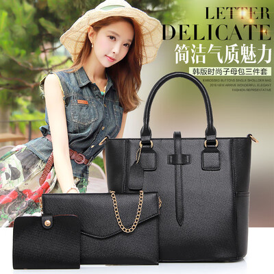 

2016 new womens bag European&American fashion handbags mother bag three-piece single shoulder diagonal bag