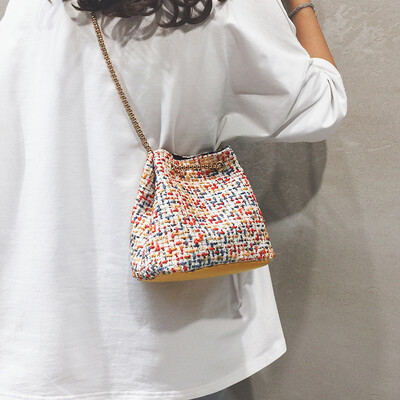 

Net red packet wild hair wool bucket bag handbag 2019 new fashion shoulder bag high-quality Messenger bag