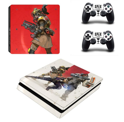 

new Apex Legends vinyl Decal Skin Sticker For Sony Playstation 4 PS4 slim Console 2Pcs Controller Film Stickers