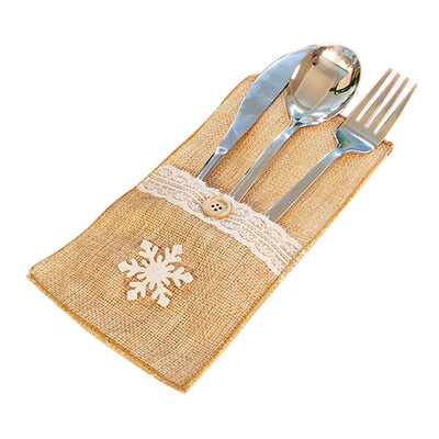 

Burlap Lace Utensil Holder Silverware Napkin Holders Cutlery Pouch Knife Fork Cover Bag For Country Wedding Bridal Shower Birthd