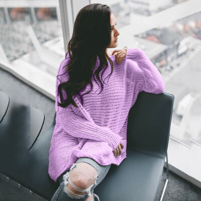 

〖Follure〗Fashion Winter Women Sexy Casual Solid Long Sleeve O-Neck Lazy Loose Sweater