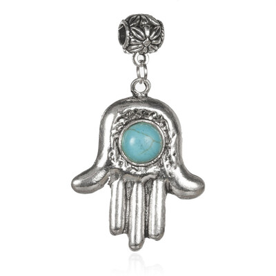 

Alloy Synthetic Turquoise European Dangle Pendants with Alloy Scarf Bail Bead Hanger Links