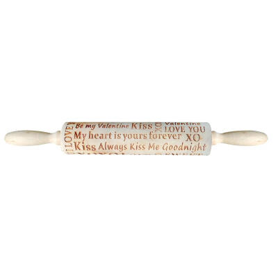 

Valentine Day Letters Engraved Embossing Rolling Pin for DIY Baking Cookies