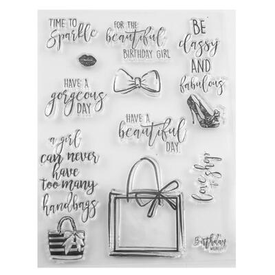 

Transparent Clear Stamp Bow Handbag for DIY Scrapbooking Album Card Making