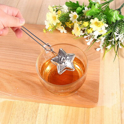 

Stainless Steel Loose Tea Infuser Leaf Strainer Filter Diffuser Herbal Spice Star Pincher loose tea loose Tea Infuser
