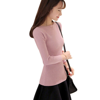 

Womens Sweater Sexy Casual Solid Sweaters Autumn Slash Neck Long Sleeve Tops Jumper Wild Fashion Sweaters