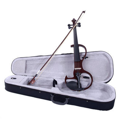 

Ktaxon 44 Brown 8 Pattern Electroacoustic Violin - with Case Bow Rosin Earphone&Bridge
