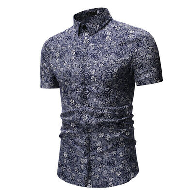 

Mens Short Sleeve Button Down T-shirt Tops Slim Fit Casual Dress Stylish Shirts