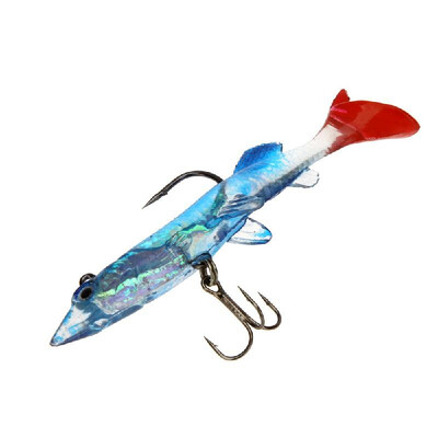 

Lixada 4Pcs 8cm 7g Soft Lead Fishing Lures Long T Tail Transparent Baits Treble Hook