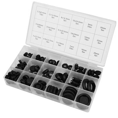 

Greensen 125pcsbox Rubber Grommet Multi Sizes Grommet Gasket for Protect Wire Cable Hose