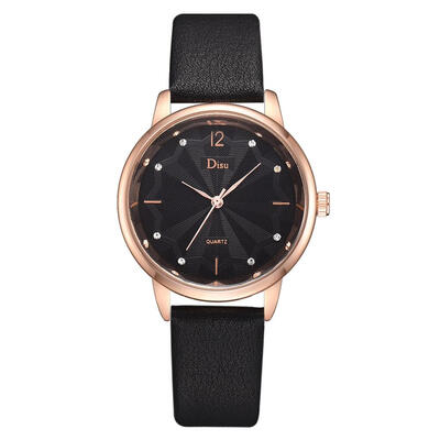 

Fashion Womens Watches Simple Disc Ladies Quartz Wristwatch Leather Strap Business Clock Bayan Kol Saati