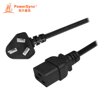 

Baoer Xingke GB three-insert 90 degree 16A plug machine room cabinet large server power cord black 05 m WS-015D MPJG0005