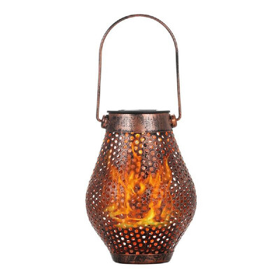

LEDs Solar Power Energy Lantern Outdoor Lights Dancing Flicker Flame Sensitive Light Control Howllow-Out Design Night light Lawn