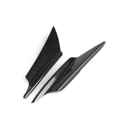 

4 PCS Universal Carbon Fiber Style ABS Car Front Bumper Side Canard Splitter Canards Exterior
