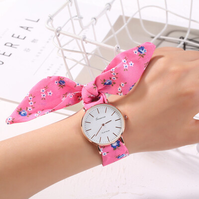 

RM Flower Cloth Design Watch Sweet Girl Bracelet Watch Womens Dress Watch Fashion