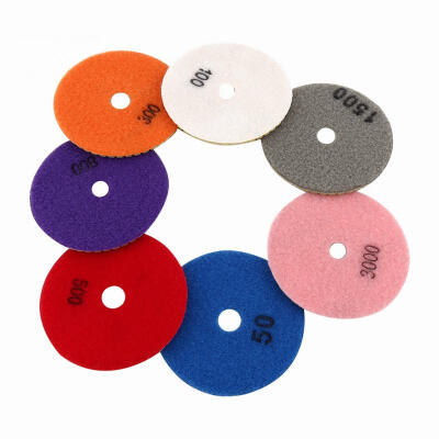 

Greensen 7pcs 100mm Wet Diamond Polishing Pads Disc for Granite Marble Concret 4inch
