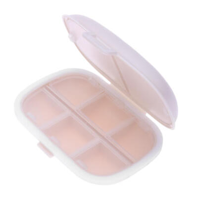 

Travel 6 Lattice Pill Box Sealed Storage Box Pressed Pop Medicine Drugs Box