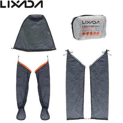 

Lixada Lightweight Summer Bug Wear Mosquito Free Suit Head Net Sleeves Pants for Men Women with Ultra-fine Mesh Hiking Fishing Cam