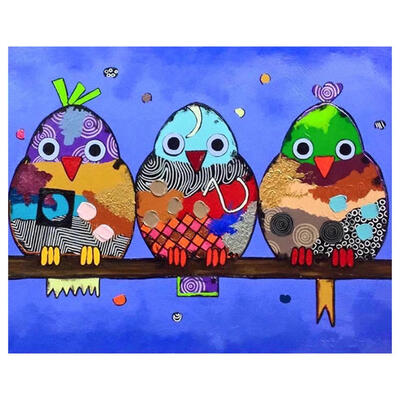 

5D DIY Full Drill Diamond Painting Cartoon Birds Cross Stitch Embroidery